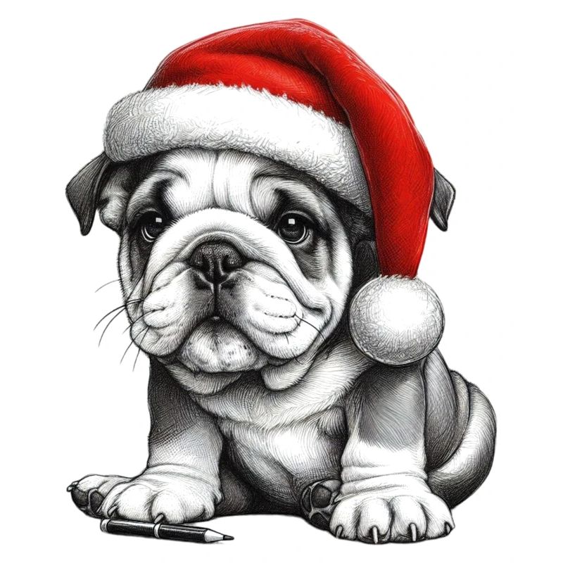 Weihnachts-Bulldogge