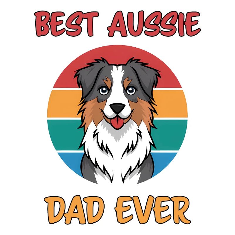 Australian Shepherd Dad Funny Aussie Gift