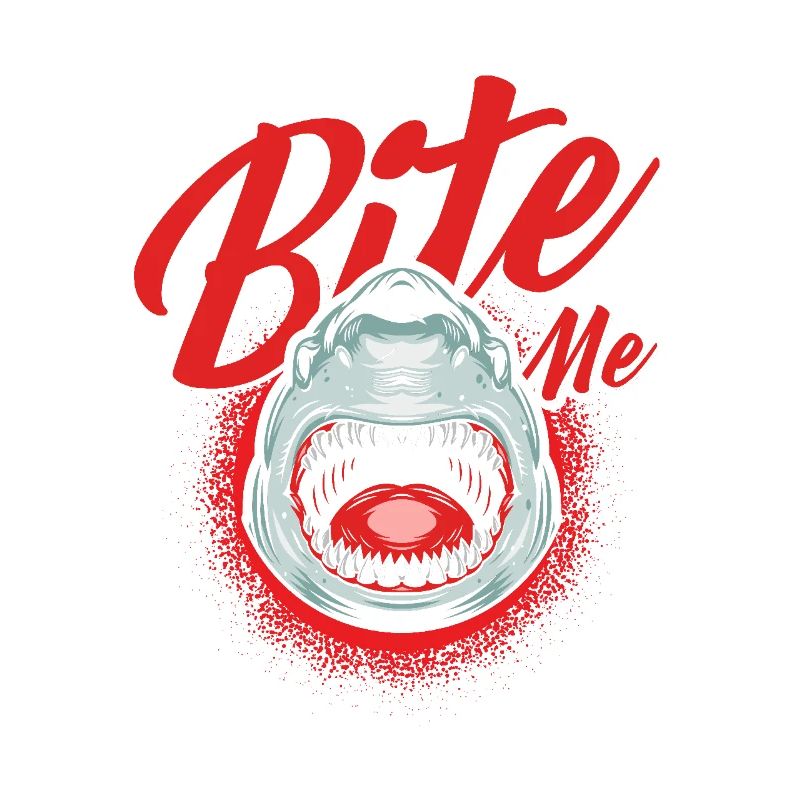 Bites Me Shark Graphic