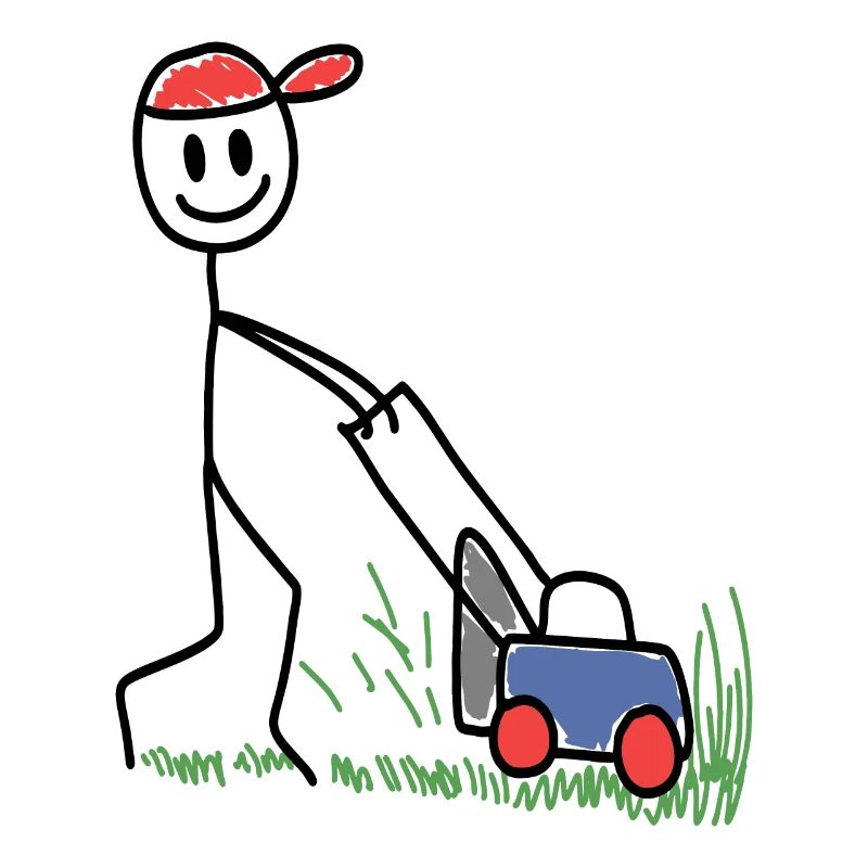 Rasenmäher Doodle - Gartenarbeit