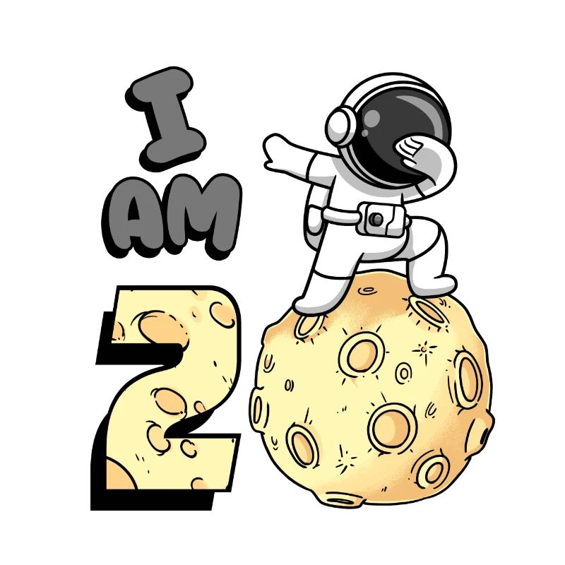 Ich Bin 2 Raum Astronaut Kind Moon Walker 2.