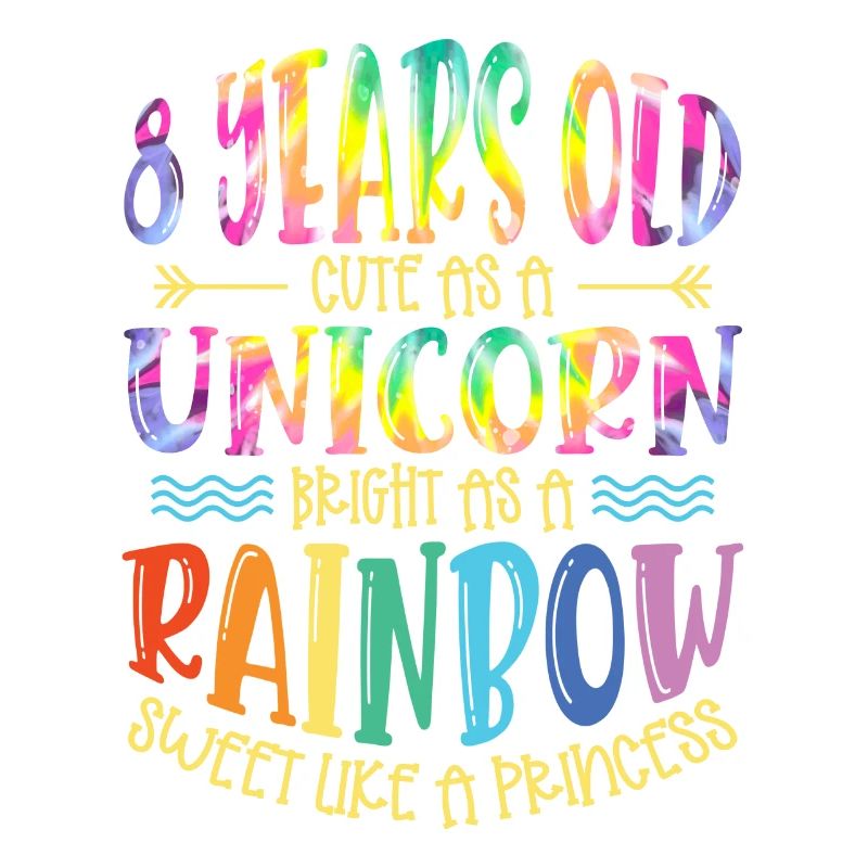 8 ans mignon comme une licorne brillant comme un A