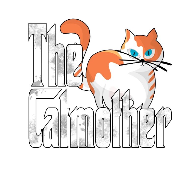 Chat Maman La Catmère Chat Folle Chat Mère Kitty Maman