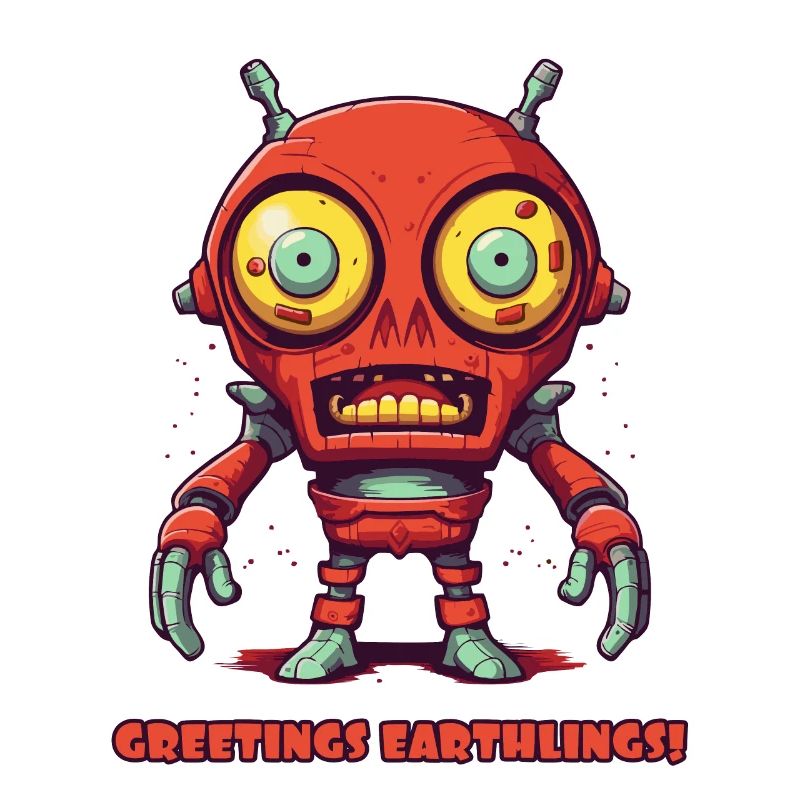 Grüße Erdlinge – Alien-Roboter