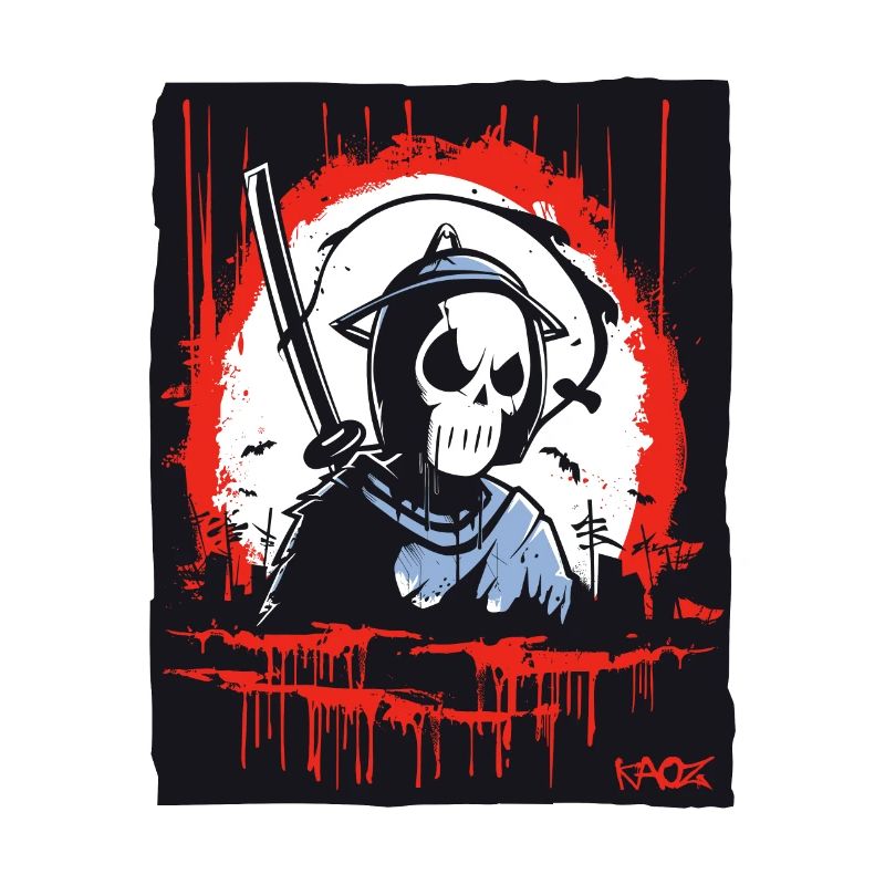 Sensenmann Totenkopf Samurai
