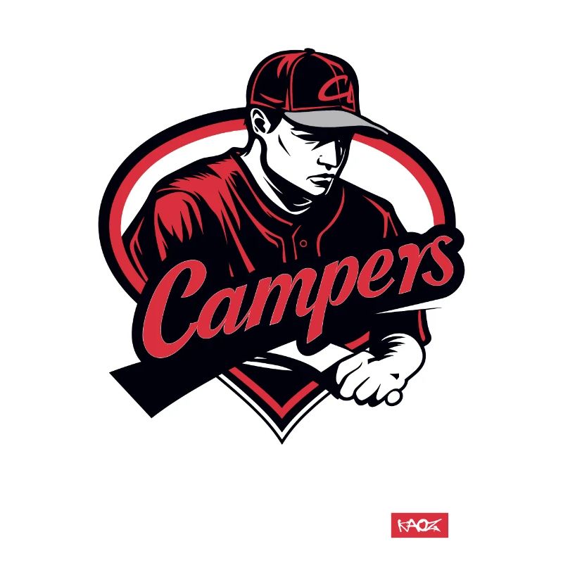Parodie-Team von Baseball-Campern