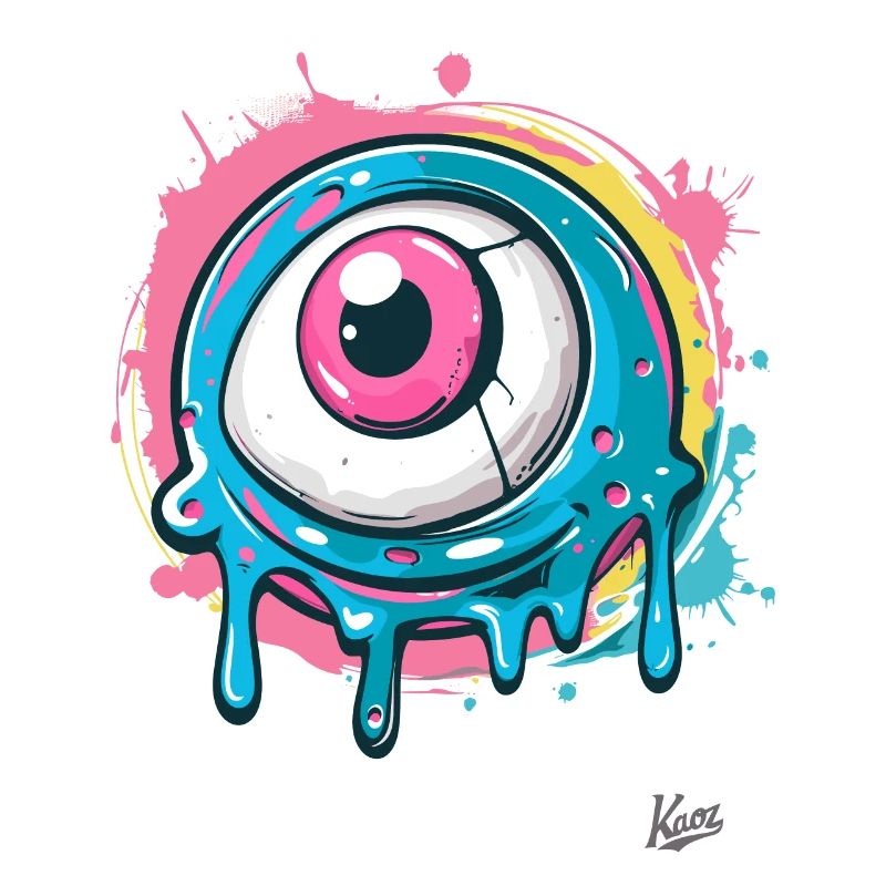 Das coole Farbspritzer-Auge