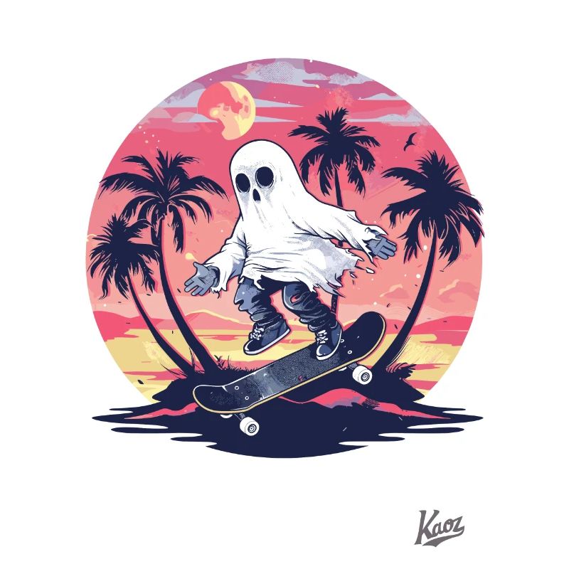 Skateboard fahrender v-Geister