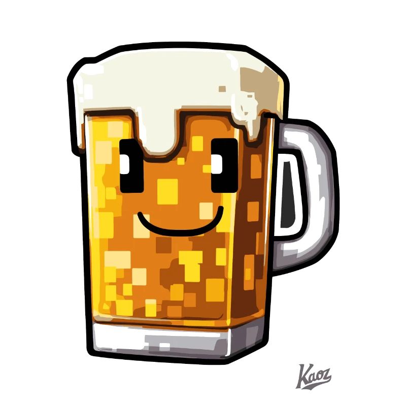 Pixel-Handwerker-Bier
