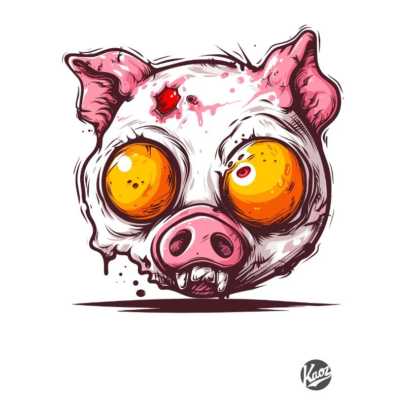 Spiegelei-Zombie-Schwein
