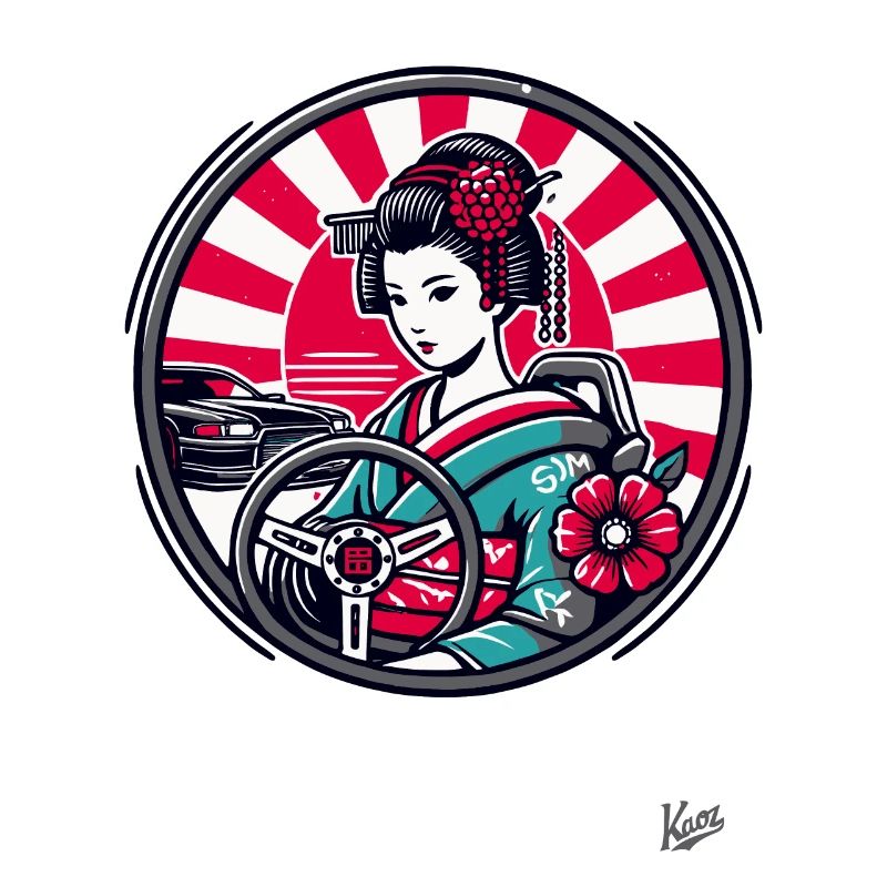Retro-Geisha im JDM-Auto-Tuning
