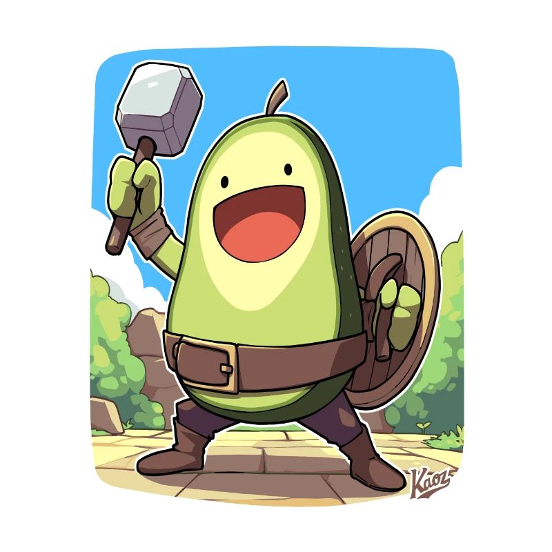 Lustige Krieger-Avocado