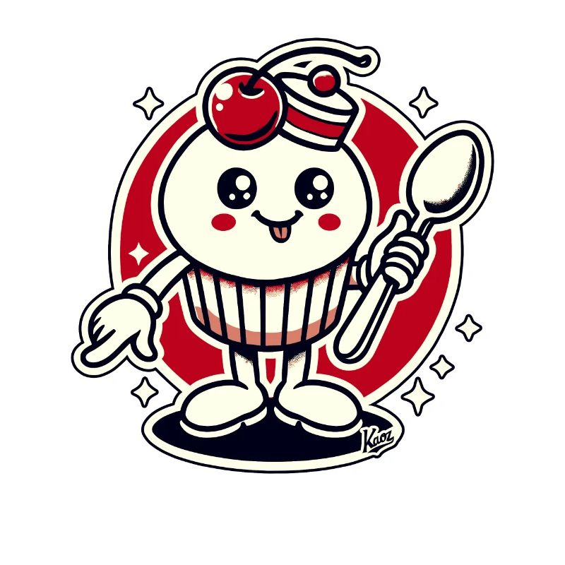 Cupcake-Kirsch-Löffel-Typ