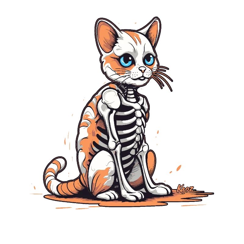 Skelett-Katze