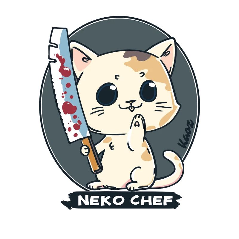 Neko Chef - Chat effronté avec couteau de chef