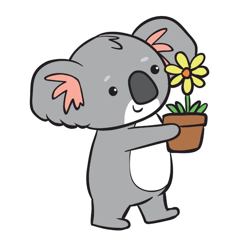 Koala - mit Blume