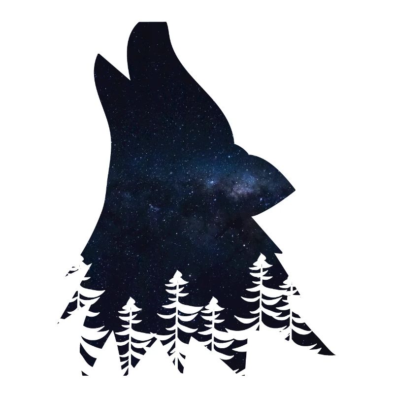 Wolf silhouette