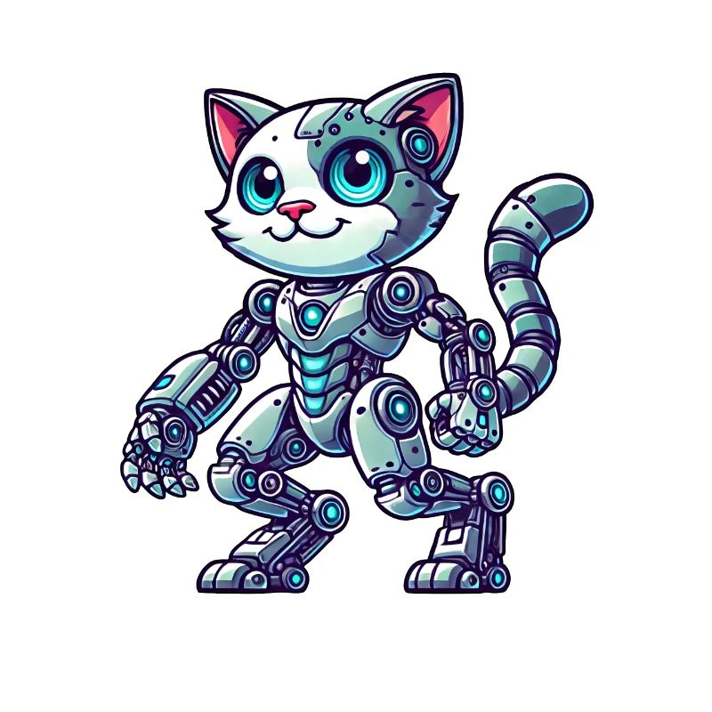 Cat Cat Robot Machine Sci-Fi Cyborg