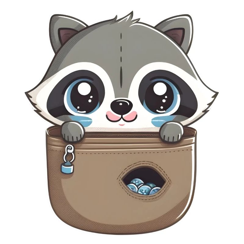 Kawaii Taschen Waschbär