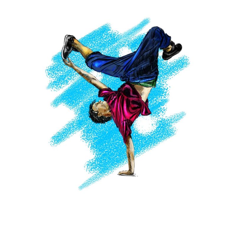 Dynamischer Streetdance Akrobatik-Design