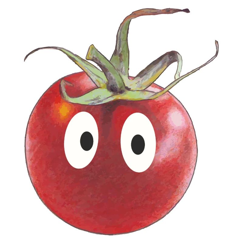 Lustige Tomate mit Augen