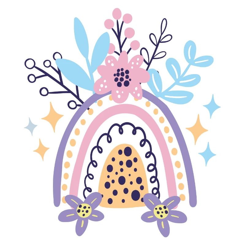 Pastel Rainbow Bloom