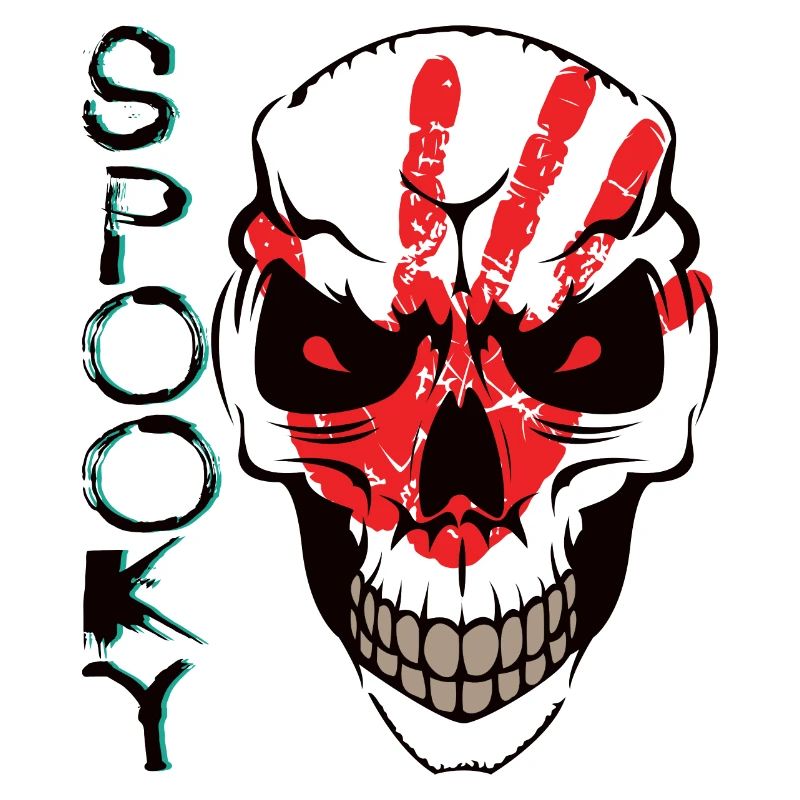 Spooky Skelettschädel