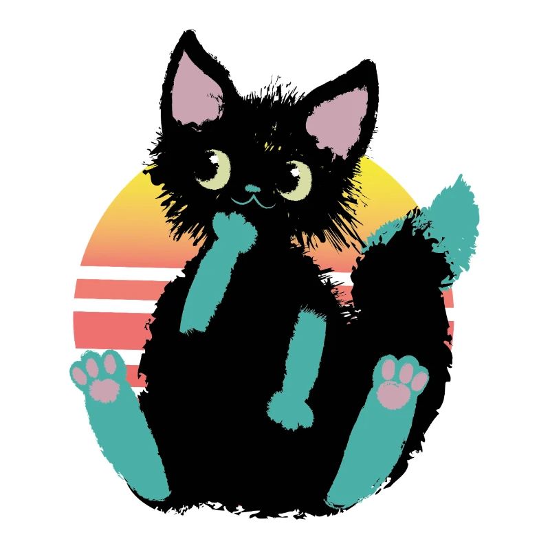 doodle cat blob, thinks