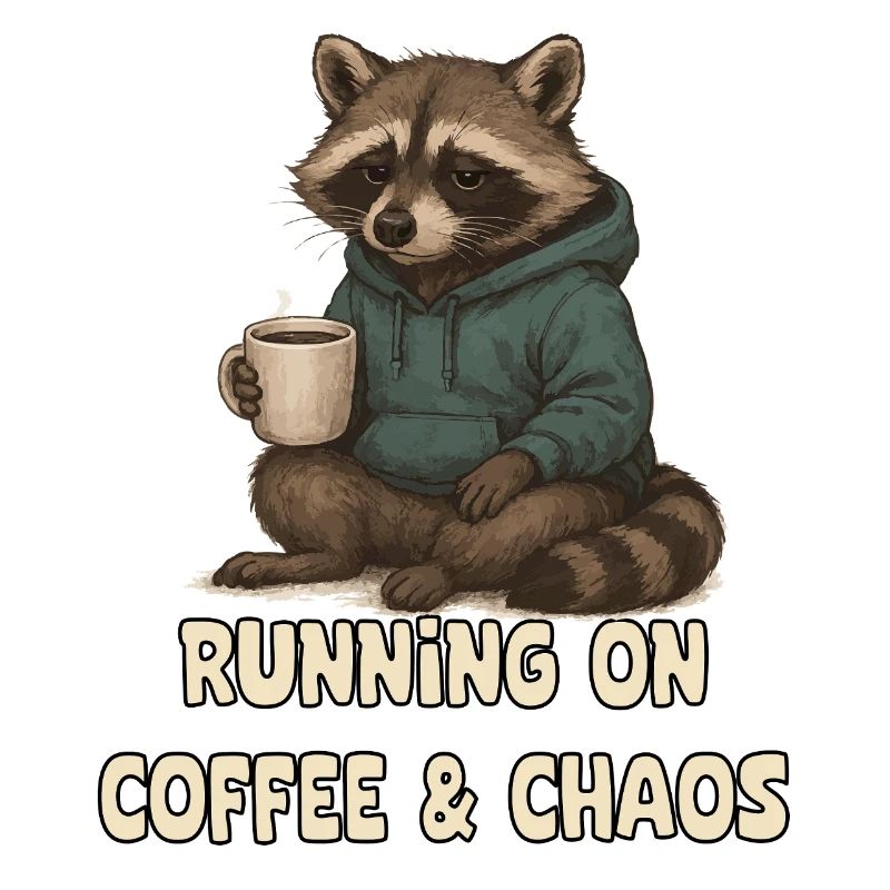  Waschbär mit Kaffee