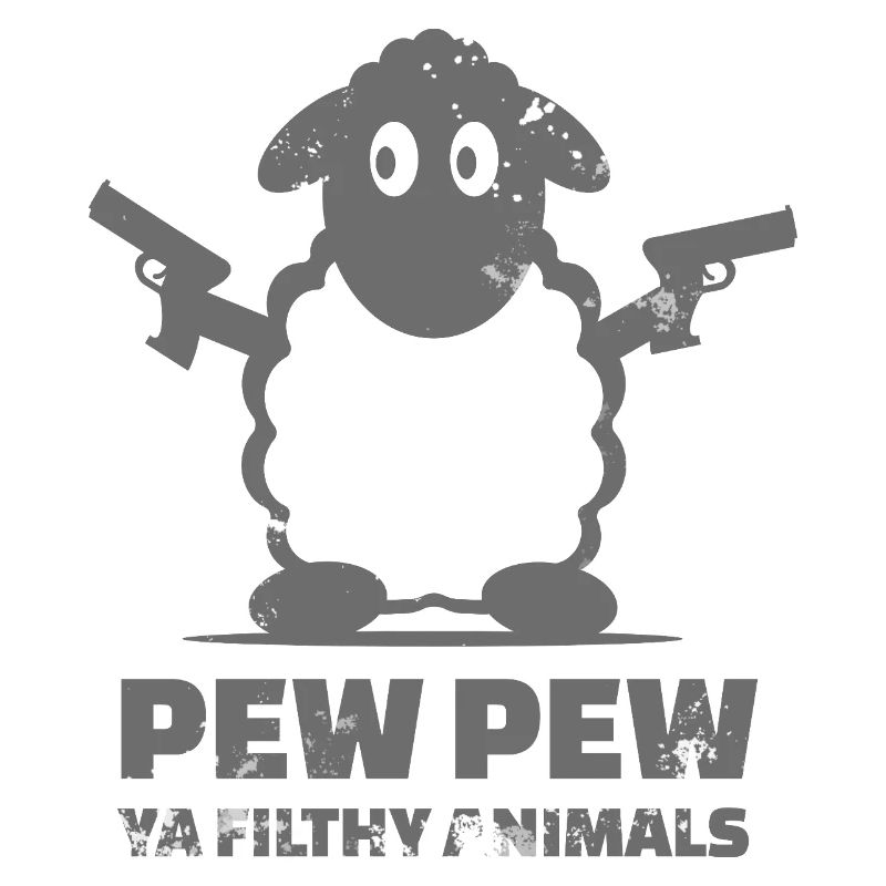 Schaf mit Pistolen
