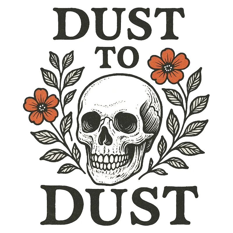 Dust to Dust Totenkopf-Blumendesign