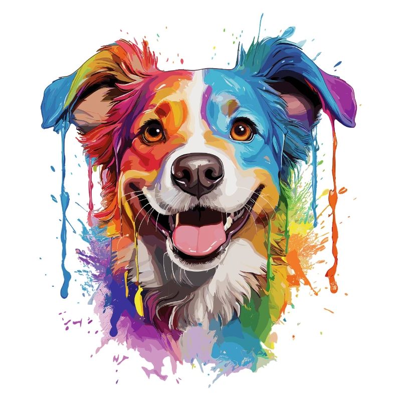 Regenbogen Hund Porträt