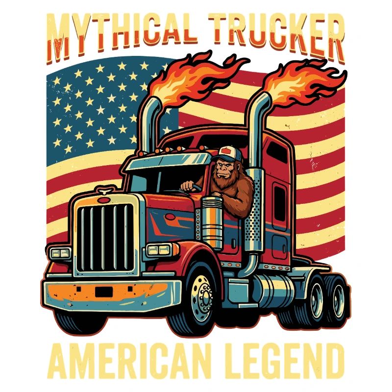 Trucker Bigfoot US-Sattelzugfahrer