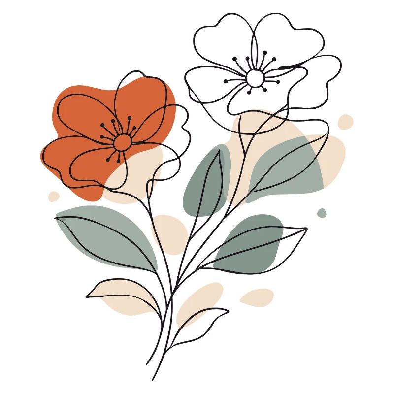 Abstraktes Blumen Muster Illustration