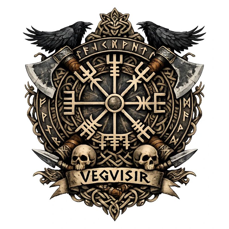 Vegvisir Nordischer Kompass