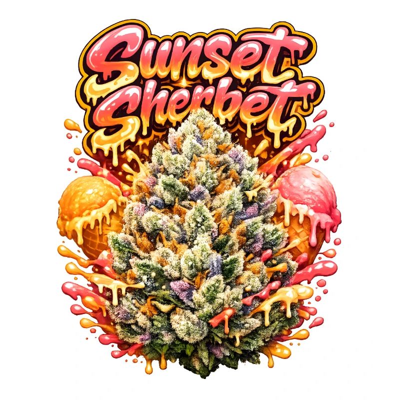 Sunset Sherbet Graffiti-Kunstdruck
