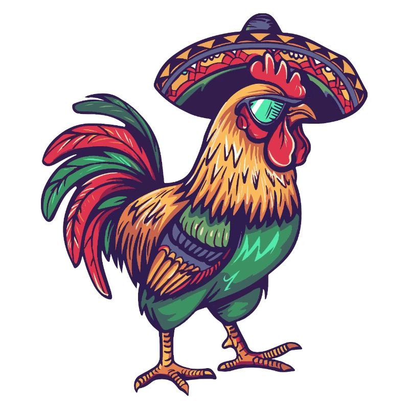 Hahn Comic Lustig Sombrero