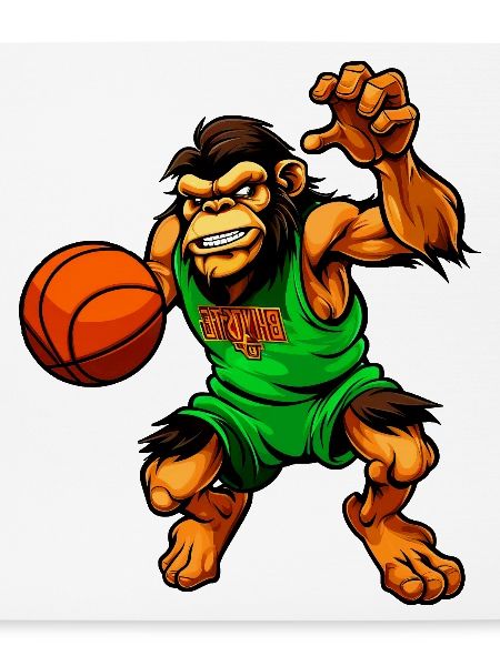 Schimpansen Basketballerin / Basketball Affe