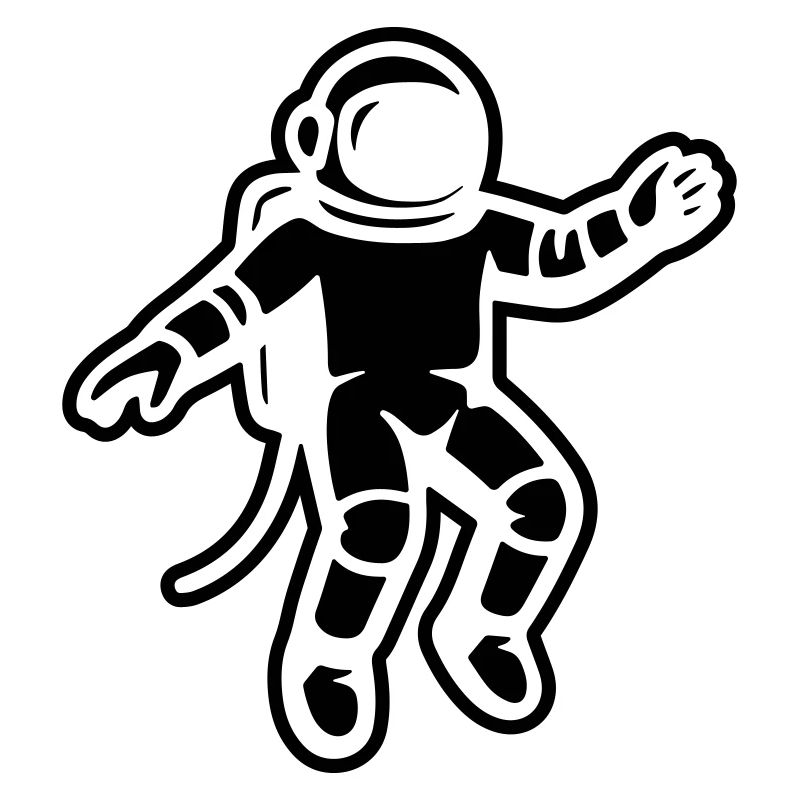 astronaute flottant librement dans l’espace, capturé au milieu des années
