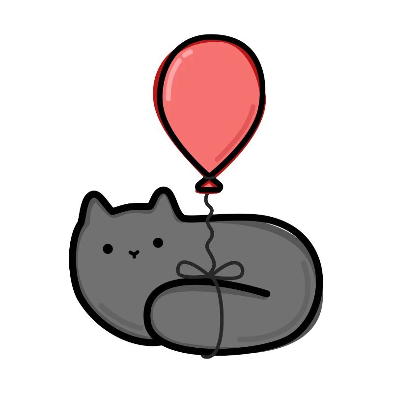 Katze mit Ballon