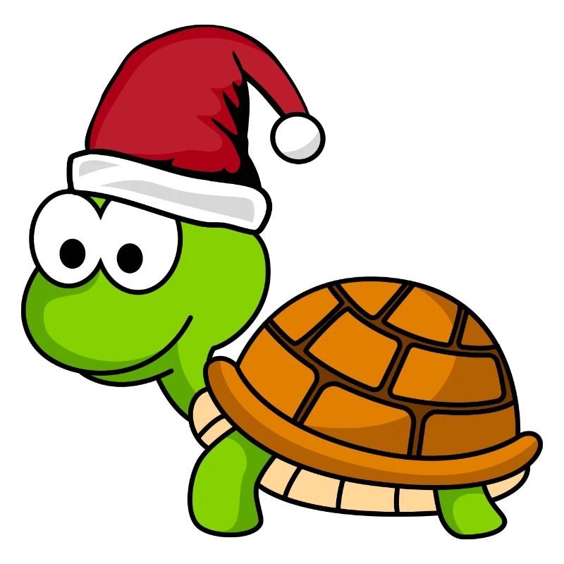 Schildkröte Comic Weihnachten