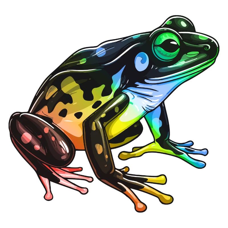 Frosch Kopf Bunt