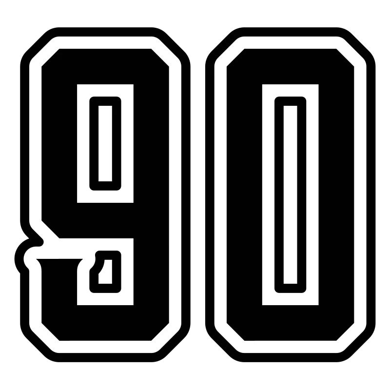 90 Zahl Symbol