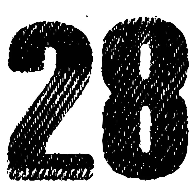 28 Zahl Trikot