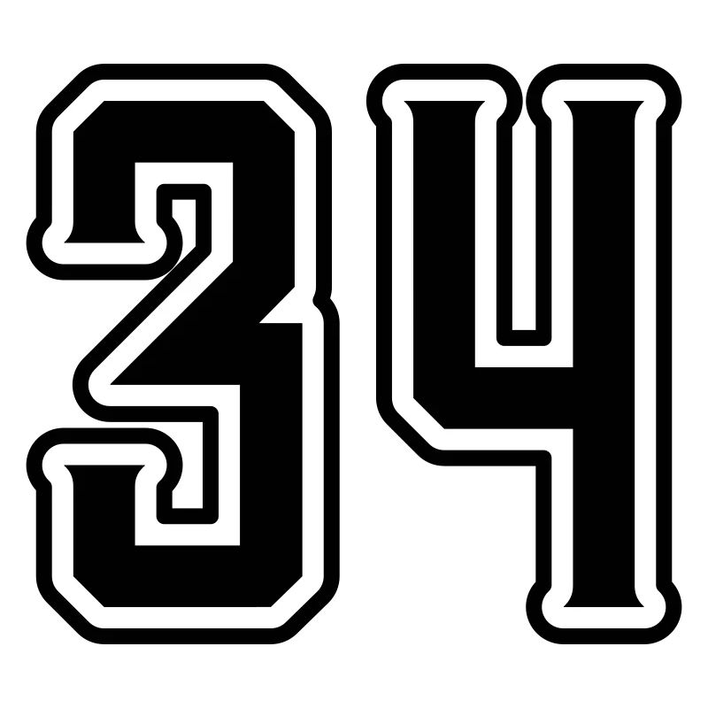 34 Zahl symbol