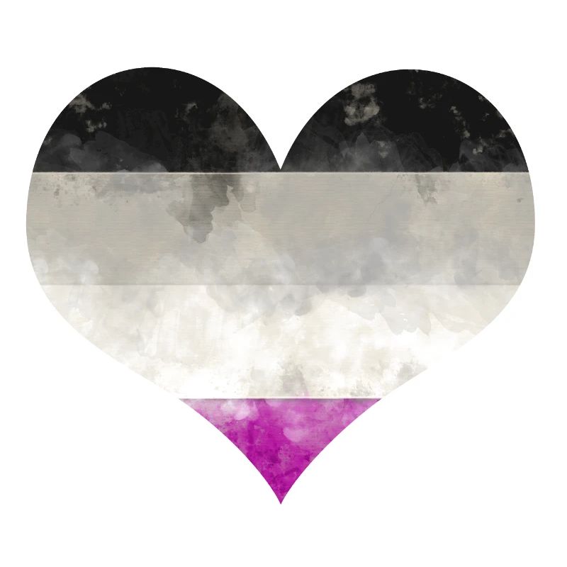 Asexuell Flagge Herz