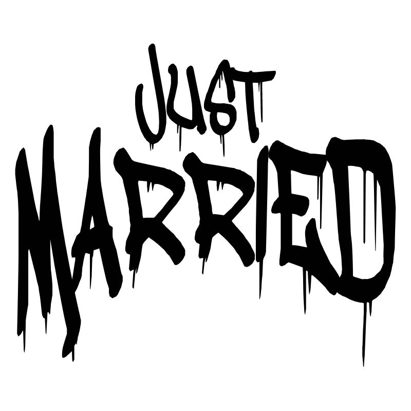 Graffiti Just married funny Logo