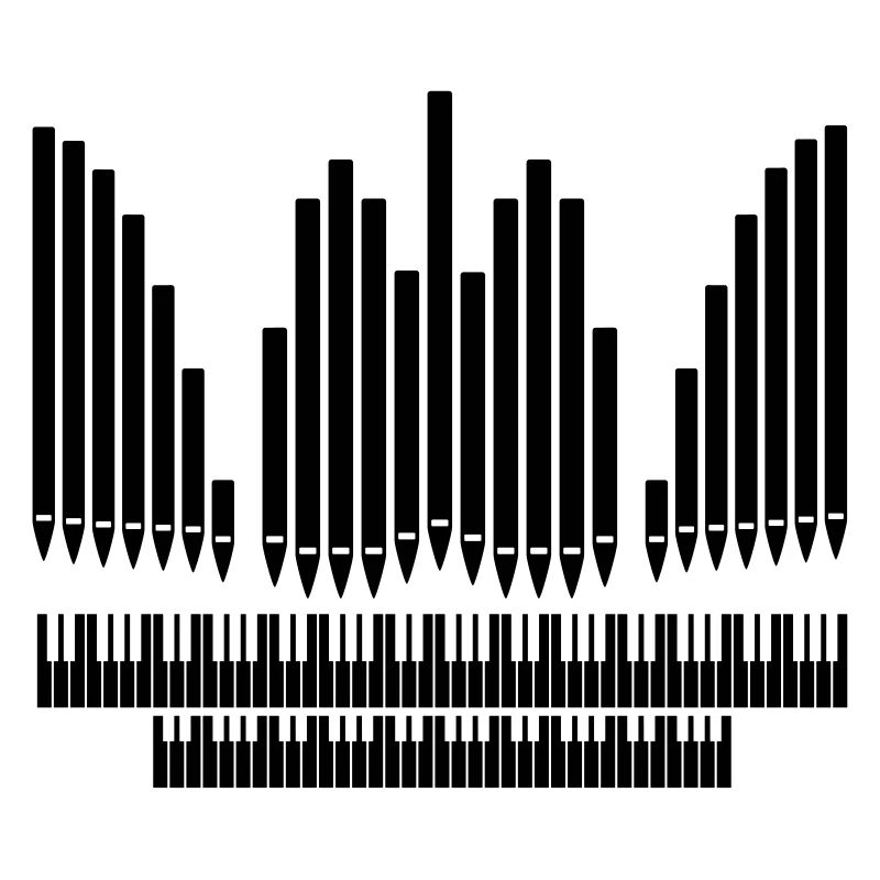Orgue avec conception de clavier