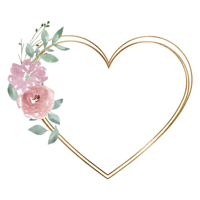 Herz Blumen personalisierbar