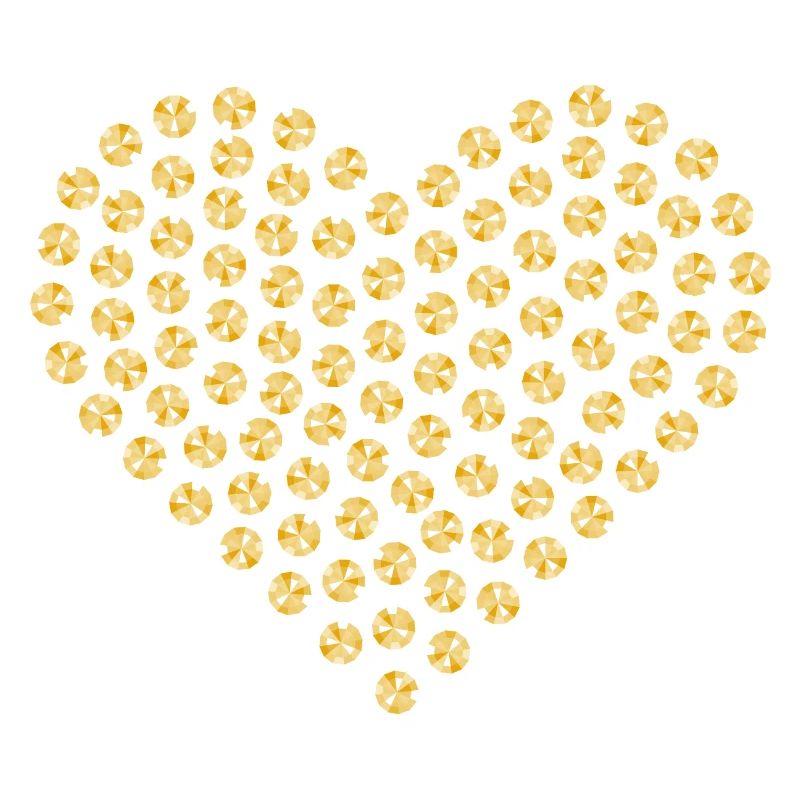 Diamant Herz goldgelb